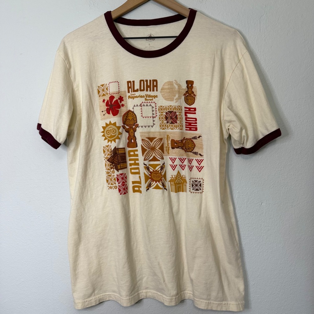 Disney Parks - Vintage Retro Style Graphic Tee Polynesian Resort Disneyworld